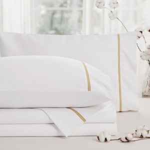 100% Cotton Sheets Set - 500 Thread Count Cotton Sateen Bedsheets, Luxury Hotel Quality, Soft & Breathable Bedsheets, 16" Deep Pocket, 4-Piece, Includ - 1 of 4