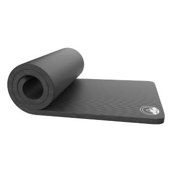 Leisure Sports Roll-Up Camping Mat With Carry Strap - Adult Single Thick Foam Waterproof Mat - Black