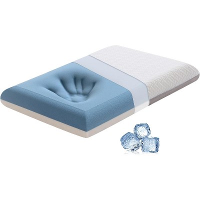 Lycvki  Memory Foam Orthopedic Cervical Neck Pillow with Two-Sided Reversible Cover Medium Firm