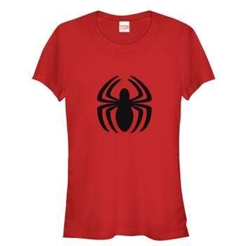 Juniors Womens Marvel Spider-Man Eight-legged Logo T-Shirt