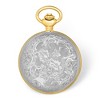 Black Bow Jewelry Charles Hubert 2-tone Ribbon & Shield Skeleton Dial Pocket Watch - 3 of 4