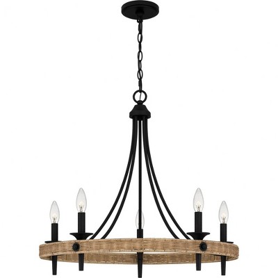 Quoizel Lighting Catania 5 - Light Chandelier in  Matte Black