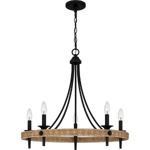 Quoizel Lighting Catania 5 - Light Chandelier in  Matte Black - 1 of 4
