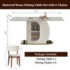 GDFStudio Liora Modern 7-Piece Dining Set with Rectangular Sintered Stone Table and Faux Leather Upholstered Chairs - 3 of 4