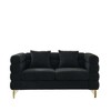 60" Oversized 2-Seater Sectional Sofa with Deep Seat & Lumbar Pillows - 4 of 4