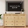 7 Drawer Dresser, Fluted Wooden Chest of Drawers for Bedroom, 54" Long TV Stand & Storage Organizer for Living Room, Hallway, Natural Oak - 4 of 4