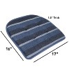 Bradford Striped U Shaped Memory Foam 17" x 16" Chair Cushion by Sweet Home Collection® - 2 of 4