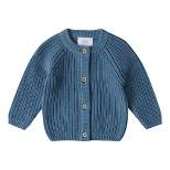 Stellou & Friends 100% Cotton Chunky Ribbed Knitted Cardigan for Baby and Toddler Boys & Girls
