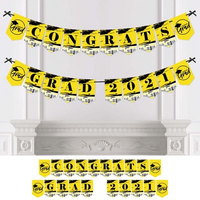 Big Dot of Happiness Yellow Grad - Best is Yet to Come - Yellow Graduation Party Bunting Banner - Party Decorations - Congrats Grad 2021