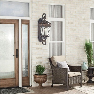 Tournai Bronze and Black 4-Light Lantern Sconce
