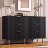 56 inch Wide Fluted Dresser w/ 6 Drawers, Wooden Chest with Metal Handles for Bedroom, Living Room - 2 of 4