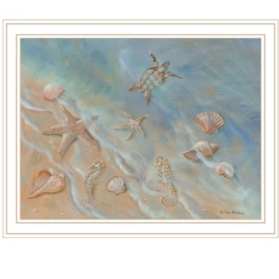 HomeRoots Seashore Star White Framed Print Wall Art