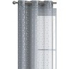 Kate Aurora 2 Piece Extra Long Metallic Sheer Grommet Top Window Curtain Panels - 2 of 2