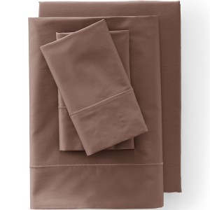 Lands' End 400 Thread Count Premium Supima Cotton No Iron Sateen Bed Sheet Set - 1 of 2