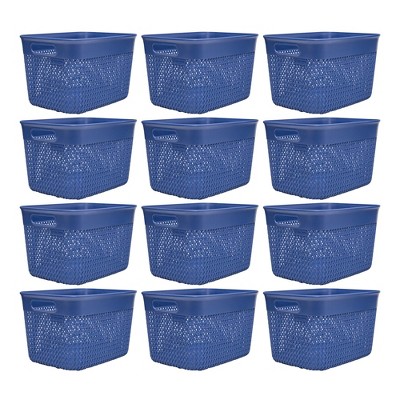 Life Story Flexible Tub Basket 25 Liter/6.6 Gallon Plastic Multifunction Storage  Tote Bin With Handles, Black (12 Pack) : Target