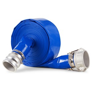 VEVOR Backwash Hose, 3 in x 50 ft, Blue High Quality PVC Hose, with Clamps, Camlock, Aluminum Fittings,Fit Various Pumps, for Sewage Treatment, Blue - 1 of 4