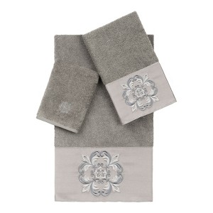 Linum Home Textiles 100% Turkish Cotton ALYSSA Embellished Towel Set - 1 of 4