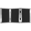 Americanflat Hinged 3 Photo Frame in Nickel Color MDF - Desk Photo Frame for 4X6" Photos - Tri Folding Picture Frame For Desk - 3 of 4