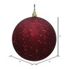 Vickerman Burgundy Ball Ornament - 2 of 4