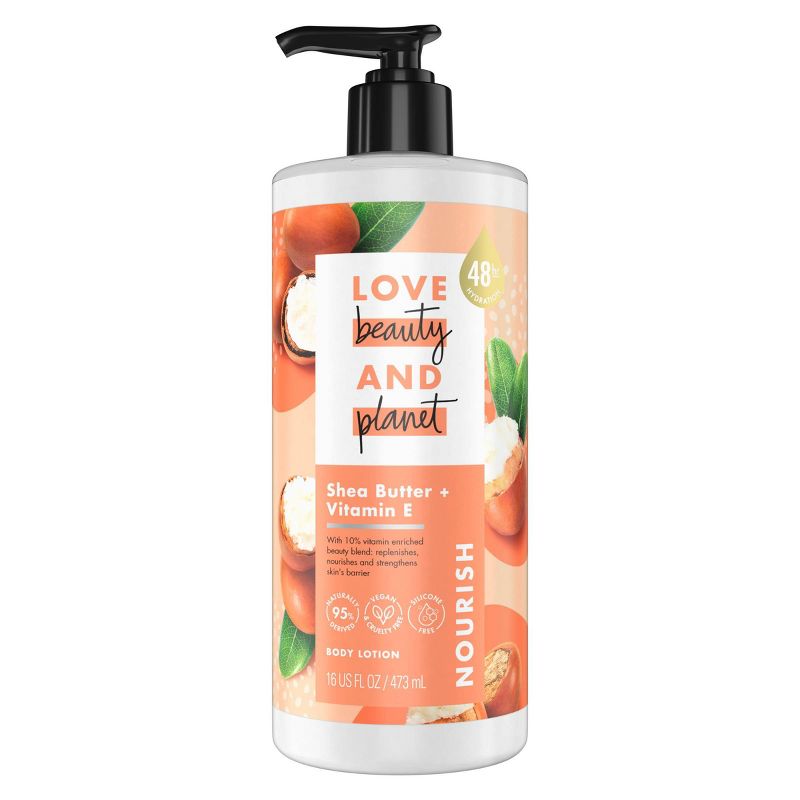 Love Beauty and Planet Nourish Shea Butter and Vitamin E Pump Body Lotion - 16 fl oz, 3 of 11