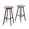 KWPZQEB Bar Stools Set of 2, Swivel Bar Stools, Backless Breakfast Chairs, Industrial Kitchen Bar Chairs for Kitchen Island Pub, Bistro, Restaurant - 4 of 4