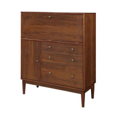 Mullener Office Armoire Walnut - Acme Furniture