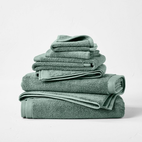 target green bath towels