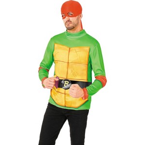 Teenage Mutant Ninja Turtles Men's Raphael Easy Wear Halloween Costume Set - Red One Size - 1 of 2