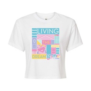 Women's - Barbie - Loving & Living the Dream Cropped Graphic T-Shirt - 1 of 4