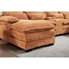 123" Chenille U-Shaped Sectional Sofa with Console, USB & Cup Holders, 6-Seater - 3 of 4