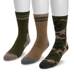 MUK LUKS Men's Crew Hike Heat Retainer Socks (3 Pack) - 1 of 3