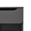 NicBex 15.6 inch Wide Nightstand with 1 Drawer,Side Table with Open Shelf and Free Handle,Bedside Table for Bedroom,Living Room,Black/Dark Gray - 4 of 4