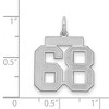 Black Bow Jewelry Sterling Silver, Jersey Collection, Medium Number 68 Pendant - 2 of 3
