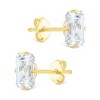 SHINE by Sterling Forever Sterling Silver Emerald Cut Prong Set Stud Earrings - 3 of 4