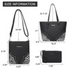 Generic Purses and Handbags for Women 3pcs Hand Bags Tote Purse and Wallet Set Shoulder Bag - 3 of 4