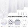 LunaLulinlk Waffle Shower Curtains with 12 Hooks,White - 4 of 4