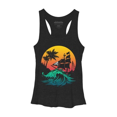 Women's Design By Humans Welcome summer from pirates By NLKart Racerback Tank Top