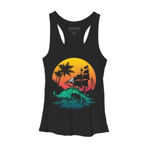 Women's Design By Humans Welcome summer from pirates By NLKart Racerback Tank Top - 1 of 2