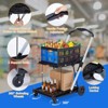 Collapsible Shopping Cart, Foldable Grocery Cart with Wheels and Removable Storage Crate, 2-Tier Portable Utility Cart for Groceries, Supermarket - 4 of 4