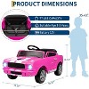 12V Ride on Licensed Shelby GT350, Battery Powered Ride on Toys for Toddlers with Remote Control, Ford Kids Electric Vehicle - 2 of 4