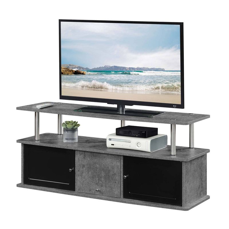 Designs2Go TV Stand for TVs up to 50" with 3 Storage Cabinets and Shelf - Breighton Home, 3 of 5