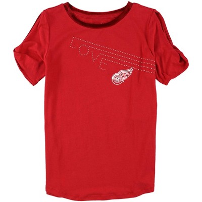 Touch by G-III Womens Detroit Red Wings Embellished T-Shirt
