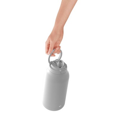 Ello 64oz Hydra Stainless Steel 1/2 Gallon Jug - Gray: Vacuum-Insulated Water Jug, Dishwasher-Safe Parts