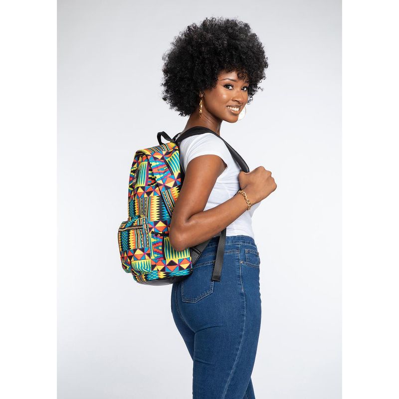D'IYANU Unisex Dembe African Print Laptop 15" Backpack, 4 of 11