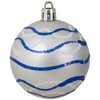 Northlight 12ct Blue and Silver Glitter Shatterproof 2-Finish Ball Christmas Ornaments 2.25" - 4 of 4
