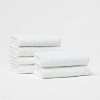 8pk Antimicrobial Washcloth Set White - Room Essentials™ : Target