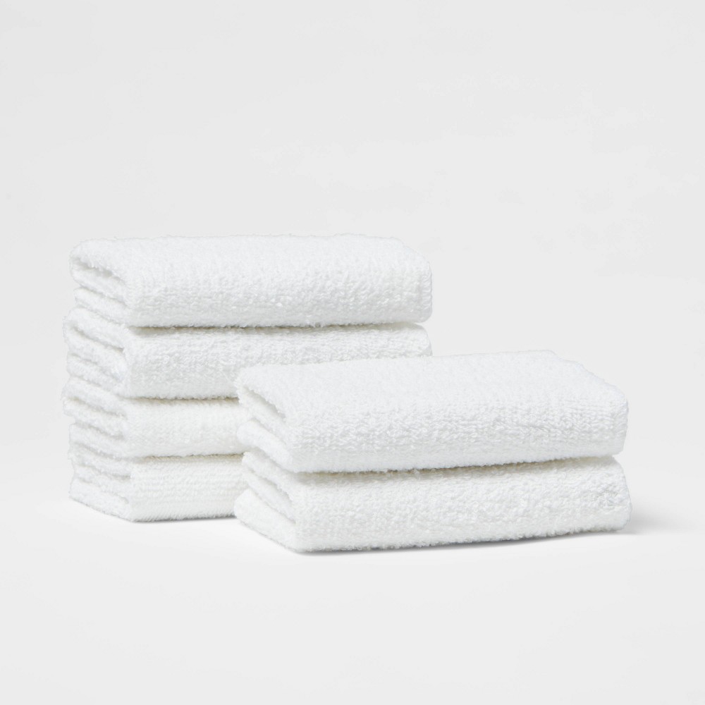 6pk Washcloth Set White - Room Essentials
