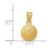 Black Bow Jewelry 14k Yellow Gold Satin Basketball Pendant, 10mm - 4 of 4