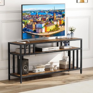 Whizmax 58'' TV Stand for TV up to 65 Inches, Entertainment Center with Open Storage Shelves, TV Media Console Table with Quadruple-Tube Support - 1 of 4