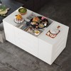 Famapy Multi-Functional Kitchen Island Dresser with High - Gloss Finish: Ample Drawers,Integrated LED,Organized Storage – Maximize Space - 3 of 4
